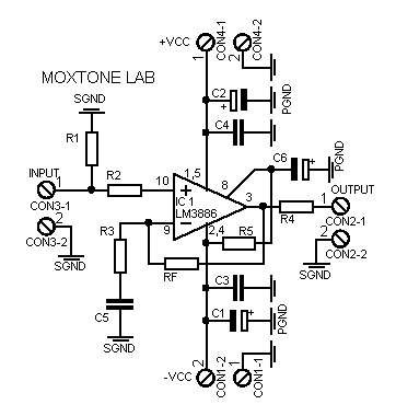 LM 3886 schematic
