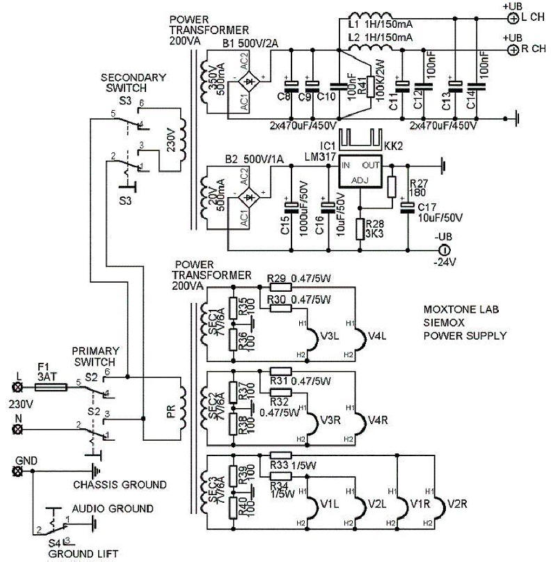 Siemox power supply schematic
